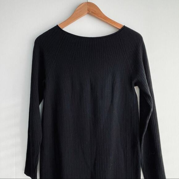 Vince. Wool blend scoop neck long sleeve sweater dress ribbed black size XS - Picture 9 of 10